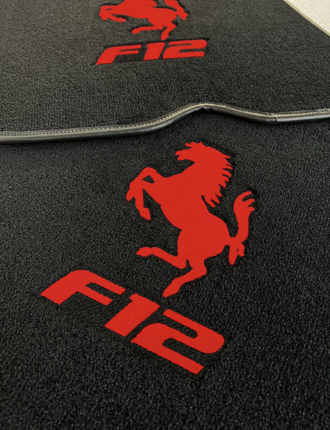 Ferrari Floor Mats Custom Fit Carpet Velour Mats with Custom Stitch