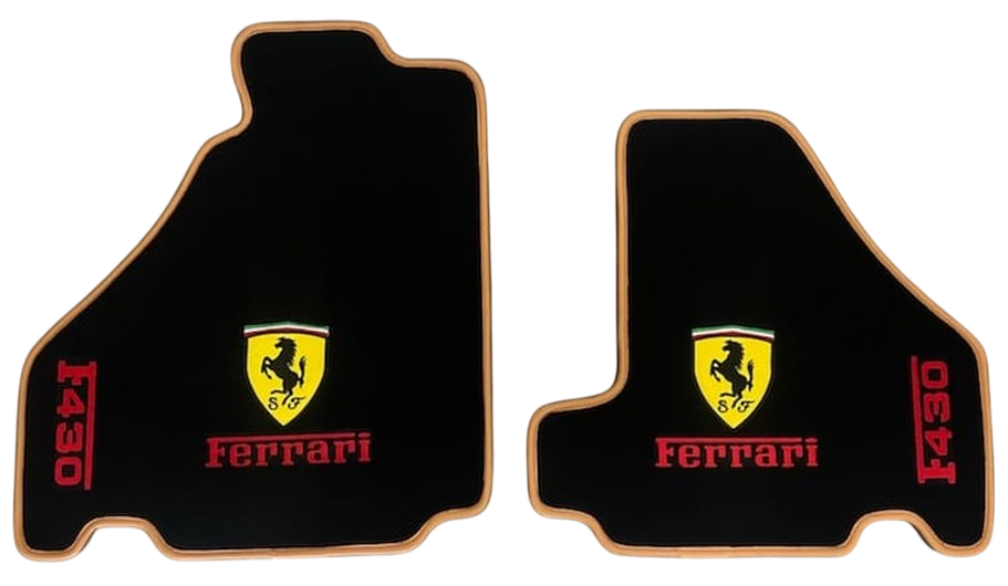 Ferrari Floor Mats Custom Fit Carpet Velour Mats with Custom Stitch